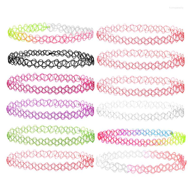 Choker 12 Pcs/Set Fishline Tattoo Black Chokers Necklace Vintage Stretch Gothic Punk Elastic Hollow Chocker Necklaces Women Jewelry
Choker 12 Pcs/Set Fishline Tattoo Black Chokers Necklace Vintage Stretch Gothic Punk Elastic Hollow Chocker Necklaces Women Jewelry