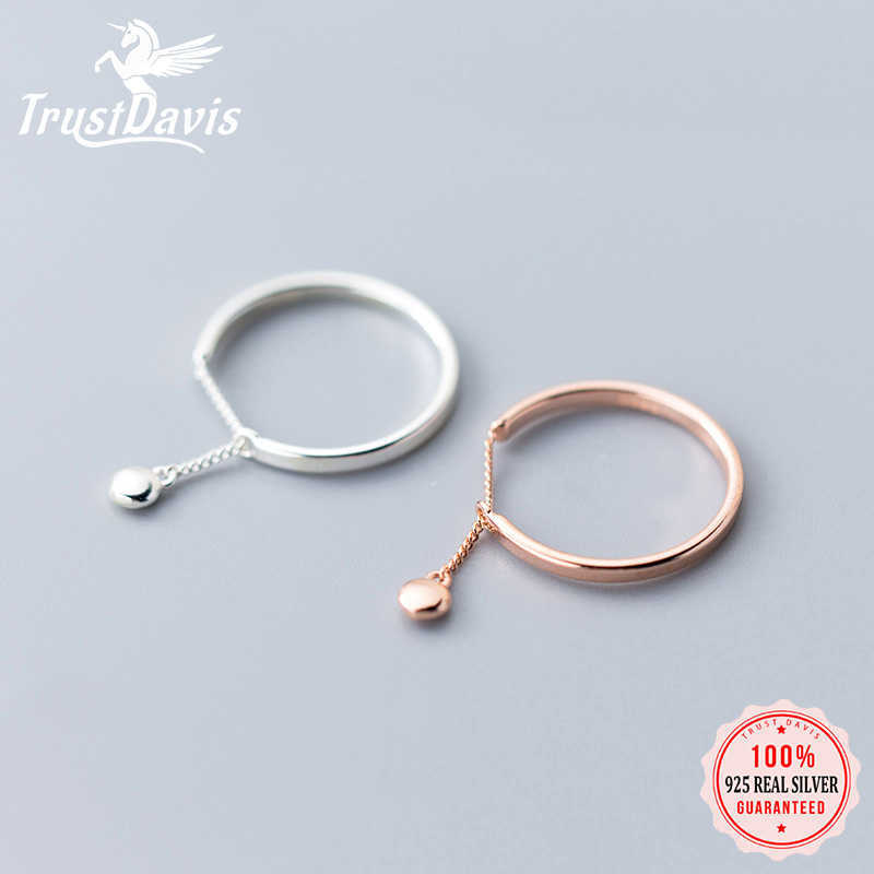 Band Rings TrustDavis Authentic % 925 Sterling Silver Beads Chain Open Finger Ring For Women Girls Sterling Silver Jewelry Gift DS1891 G230317
Band Rings TrustDavis Authentic % 925 Sterling Silver Beads Chain Open Finger Ring For Women Girls Sterling Silver Jewelry Gift DS1891 G230317