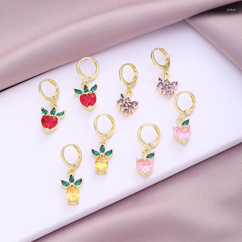 Dangle Earrings Cubic Zirconia Grape Cherry Pineapple Drop Gold Color Women Girls Sweet Cute Fruit Jewelry Birthday Gift
Dangle Earrings Cubic Zirconia Grape Cherry Pineapple Drop Gold Color Women Girls Sweet Cute Fruit Jewelry Birthday Gift