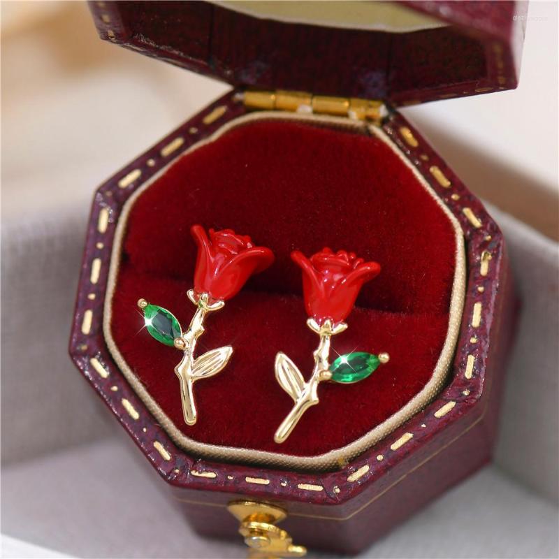 Hoop Earrings French Design Sense Little Prince'S Red Rose Zircon Three-Dimensional Exquisite Daily Stud Students All-Match
Hoop Earrings French Design Sense Little Prince'S Red Rose Zircon Three-Dimensional Exquisite Daily Stud Students All-Match