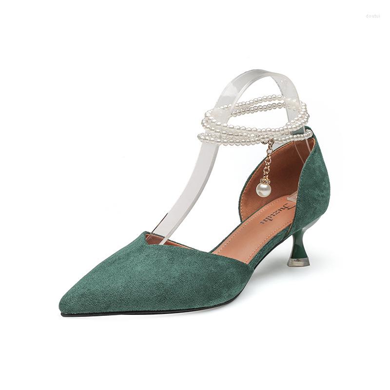 Dress Shoes Green Heels Women Summer Fashion Low Heel Sandals Pearls Chain Buckle, Black
Dress Shoes Green Heels Women Summer Fashion Low Heel Sandals Pearls Chain Buckle, Black