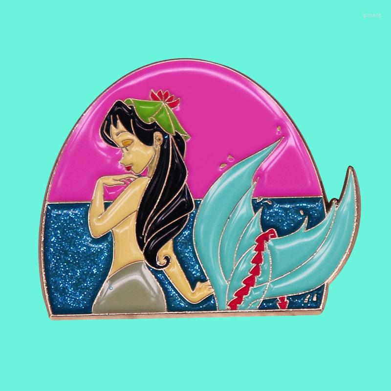 Brooches Cute Lily Mermaid Cartoon Flash Brooch Interesting Metal Enamel Badge Denim Jacket Backpack Pin Children Fashion Jewelry Gifts
Brooches Cute Lily Mermaid Cartoon Flash Brooch Interesting Metal Enamel Badge Denim Jacket Backpack Pin Children Fashion Jewelry Gifts