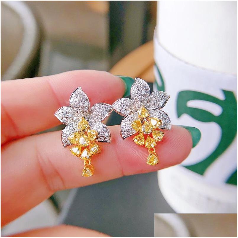 Stud Flower 925 Sterling Sier Dangle Earring Lab Topaz Diamond Party Drop Earrings For Women Bridal Charm Jewelry Gift Delive Dhmsf
Stud Flower 925 Sterling Sier Dangle Earring Lab Topaz Diamond Party Drop Earrings For Women Bridal Charm Jewelry Gift Delive Dhmsf