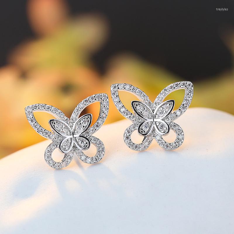 Stud Earrings Chic Bling Zircon Exquisite Butterfly Crystal Earring Temperament Wedding Charm Luxury Romantic Jewelry
Stud Earrings Chic Bling Zircon Exquisite Butterfly Crystal Earring Temperament Wedding Charm Luxury Romantic Jewelry