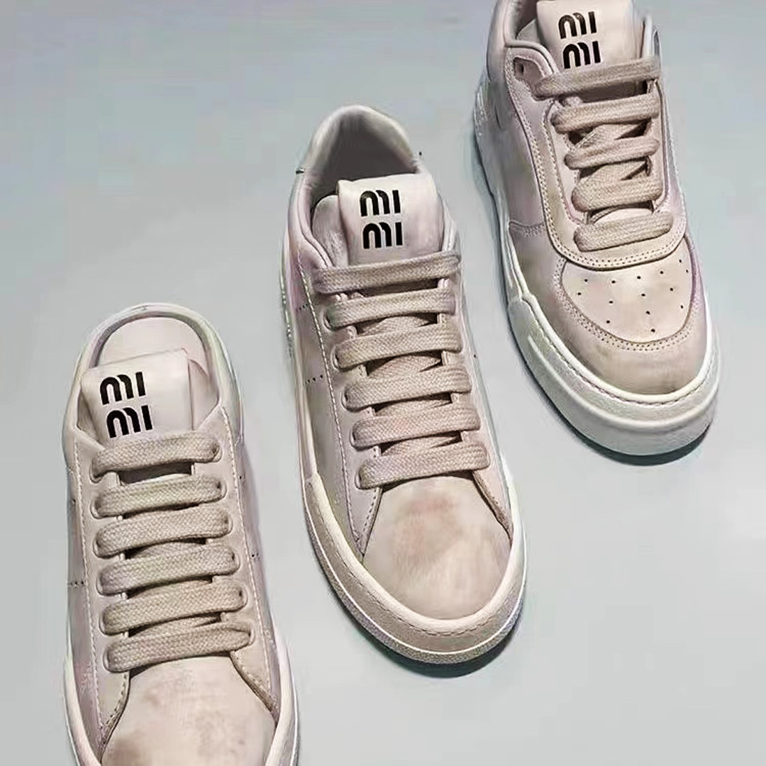 miu Retro Sneakers Slippers Bleached leather Miu white shoes women Thick bottom skate shoes vintage dirty shoes soft soles 3 styles 5E915D_3G63_F0009_F_005 wholesale, #3
miu Retro Sneakers Slippers Bleached leather Miu white shoes women Thick bottom skate shoes vintage dirty shoes soft soles 3 styles 5E915D_3G63_F0009_F_005 wholesale, #3