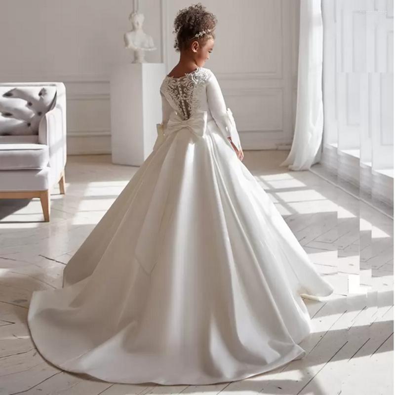 Girl Dresses Satin Flower Girls Crystal Belt Kids First Communion Gowns Bow Tie Puffy Skirt Toddler Birthday Wears, Picture color
Girl Dresses Satin Flower Girls Crystal Belt Kids First Communion Gowns Bow Tie Puffy Skirt Toddler Birthday Wears, Picture color