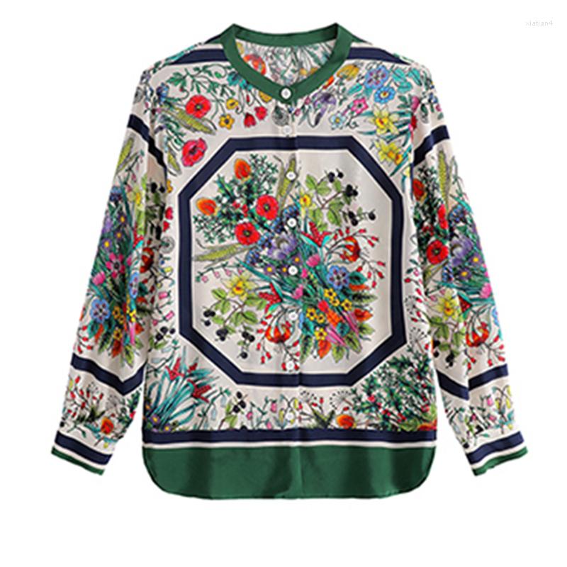Women' Blouses Vintage Flower Print Shirts Women' 2023 Spring Summer Long Sleeve Blouse Female Tops Blusas Mujer, Green
Women' Blouses Vintage Flower Print Shirts Women' 2023 Spring Summer Long Sleeve Blouse Female Tops Blusas Mujer, Green
