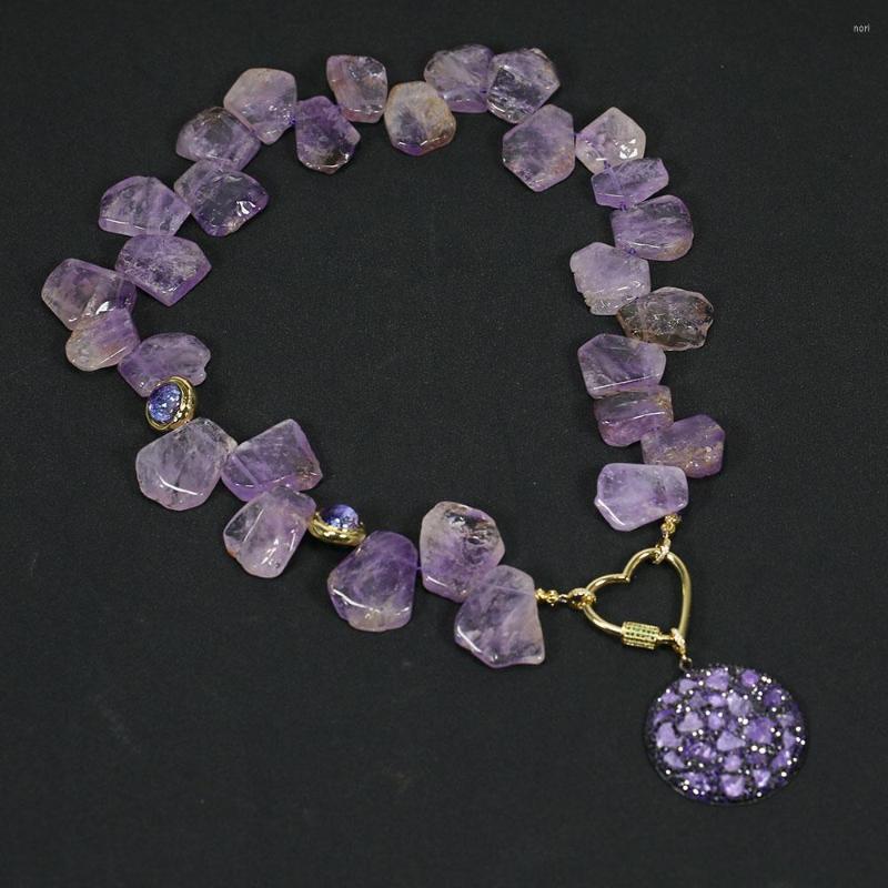Pendant Necklaces GuaiGuai Jewelry Real Purple Murano Glass Amethyst Necklace Black CZ Paved Amethysts Lady Fashion Gifts
Pendant Necklaces GuaiGuai Jewelry Real Purple Murano Glass Amethyst Necklace Black CZ Paved Amethysts Lady Fashion Gifts