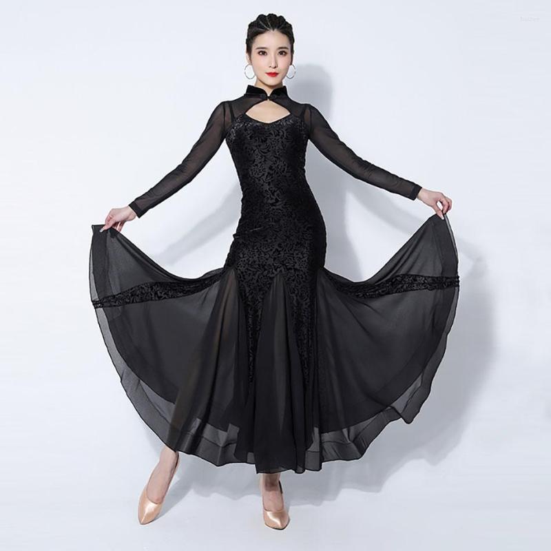 Stage Wear 2023 Female Ballroom Dance Dress Mesh Long Sleeve Waltz Performance Dancewear Velvet Patchwork Costumes NY20 2236, Black dress
Stage Wear 2023 Female Ballroom Dance Dress Mesh Long Sleeve Waltz Performance Dancewear Velvet Patchwork Costumes NY20 2236, Black dress