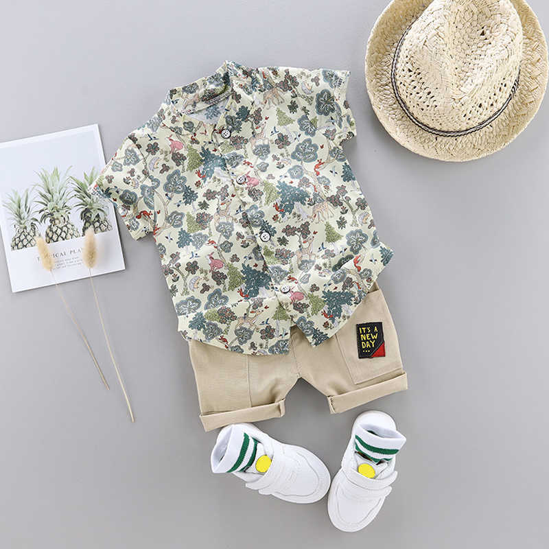 Clothing Sets New Arrived Outfits Toddler Boy Clothing Summer Print Set Thin Top Children Short Sleeve Shirt Suit for Baby Kids Forest P230315, Beige
Clothing Sets New Arrived Outfits Toddler Boy Clothing Summer Print Set Thin Top Children Short Sleeve Shirt Suit for Baby Kids Forest P230315, Beige
