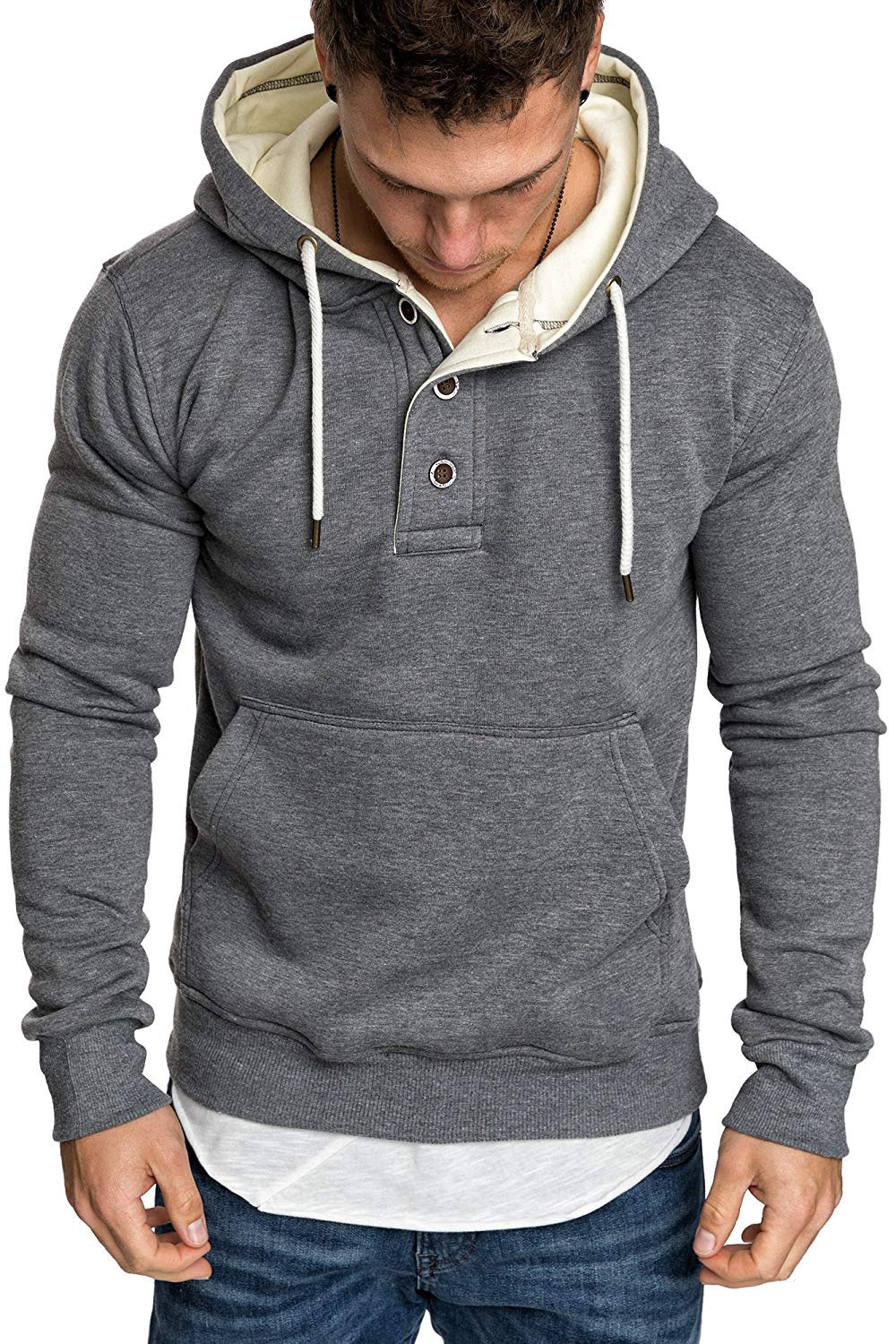 Mens Hoodies Sweatshirts Solid Button Pocket Hoodies Men Sweatshirts Rapper Hip Hop Hooded Pullover Sweatershirt Male Clothes Sudadera Hombre 230316, Light grey
Mens Hoodies Sweatshirts Solid Button Pocket Hoodies Men Sweatshirts Rapper Hip Hop Hooded Pullover Sweatershirt Male Clothes Sudadera Hombre 230316, Light grey