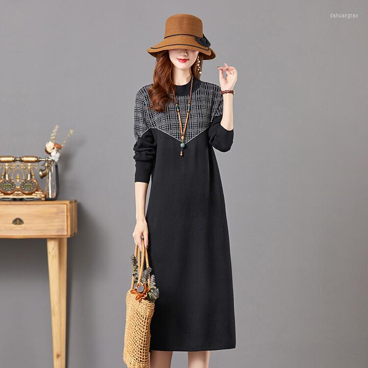 Casual Dresses 2023 Women Knitted Long Sweater Autumn Winter Pullover Loose Wool Dress, Black
Casual Dresses 2023 Women Knitted Long Sweater Autumn Winter Pullover Loose Wool Dress, Black