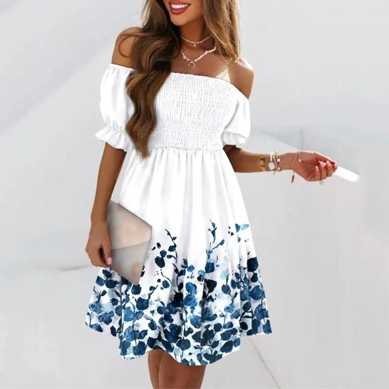 Casual Dresses Elegant Mini Dress Lady Loose Fashion Off Shoulder Short Sleeve Women Party Summer Floral Print Waist A-Line, Purple
Casual Dresses Elegant Mini Dress Lady Loose Fashion Off Shoulder Short Sleeve Women Party Summer Floral Print Waist A-Line, Purple