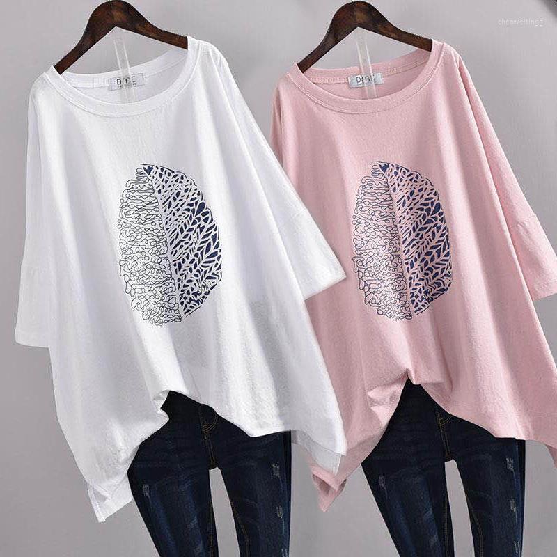 Women's T Shirts Large Size Short-sleeved T-shirt Women's Summer Dress Korean Style Loose And Thin White Printed Blouse, Black 
Women's T Shirts Large Size Short-sleeved T-shirt Women's Summer Dress Korean Style Loose And Thin White Printed Blouse, Black