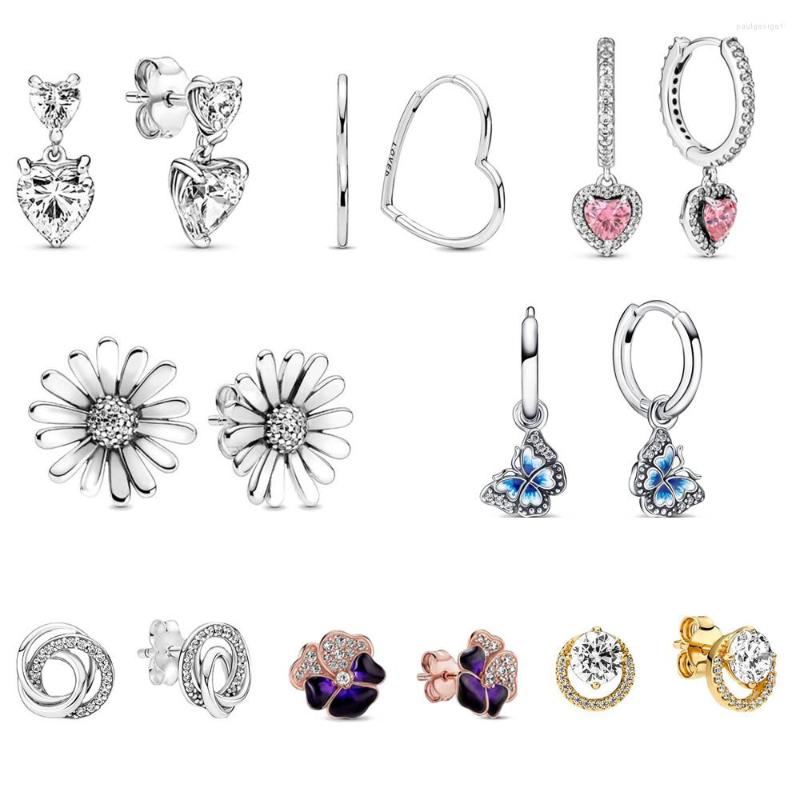 Hoop Earrings Flower Heart Double Diamond And Golden Round Hangle Pendant Silver Color For Women DIY Jewelry
Hoop Earrings Flower Heart Double Diamond And Golden Round Hangle Pendant Silver Color For Women DIY Jewelry