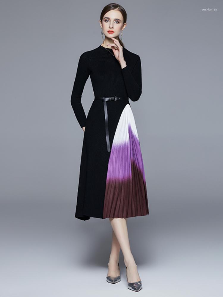 Casual Dresses Autumn/Winter Women Luxury Sweater Gradient Waist Pleated Knitted Pullover Fashion Woman Clothes, Black
Casual Dresses Autumn/Winter Women Luxury Sweater Gradient Waist Pleated Knitted Pullover Fashion Woman Clothes, Black