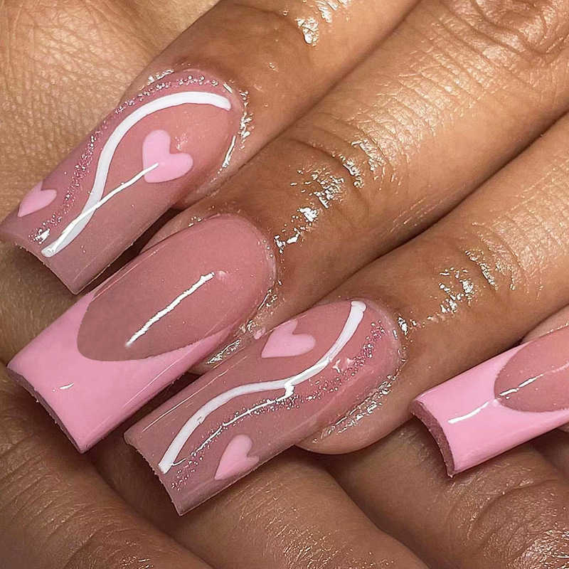 False Nails Simple Bright Face Love Short Ballet Wearing Armor Valentine s Day Shiny Pink Stripes Sweet Cool Girl Enhancement 230317, Black
False Nails Simple Bright Face Love Short Ballet Wearing Armor Valentine s Day Shiny Pink Stripes Sweet Cool Girl Enhancement 230317, Black