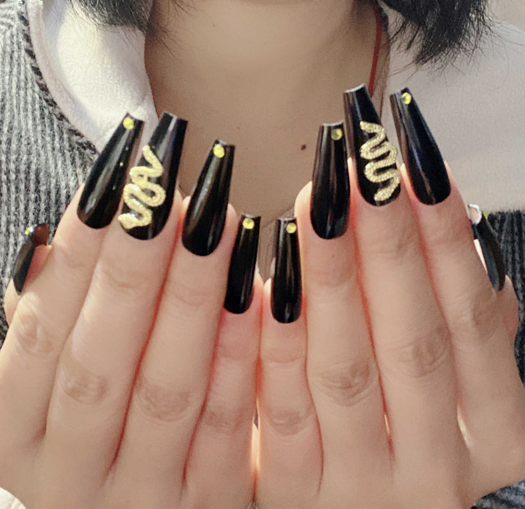 False Nails Pseudo Wearing Enhancement Removable on Demand Dark Gourd Long Patch 230317, Black
False Nails Pseudo Wearing Enhancement Removable on Demand Dark Gourd Long Patch 230317, Black