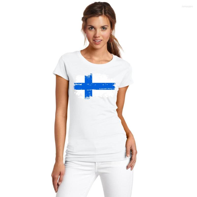Women' T Shirts Finland Nostalgic Flag Printed Costume For Women Cotton Round Neck Tshirt White Color Short Sleeve Top
Women' T Shirts Finland Nostalgic Flag Printed Costume For Women Cotton Round Neck Tshirt White Color Short Sleeve Top