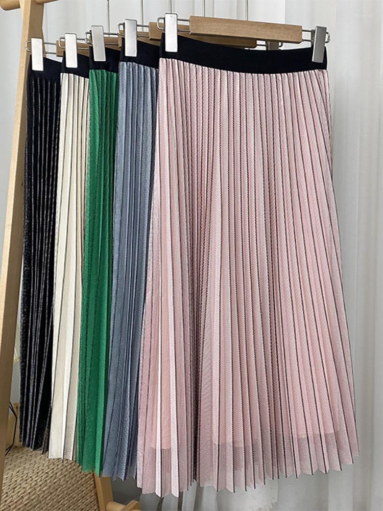 Skirts 2023 Fashion Women Clothing Contrast Trim Tulle Skirt Elastic High Waist Mesh Midi Pleated Spring Summer, Beige
Skirts 2023 Fashion Women Clothing Contrast Trim Tulle Skirt Elastic High Waist Mesh Midi Pleated Spring Summer, Beige
