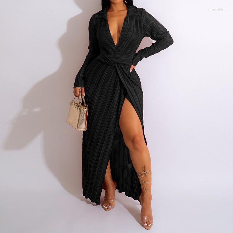 Casual Dresses Wepbel Sexy Women Dress Long Sleeve Deep V-neck Tight Waist Slit Fashion Solid High Lace Up Full Length, Black
Casual Dresses Wepbel Sexy Women Dress Long Sleeve Deep V-neck Tight Waist Slit Fashion Solid High Lace Up Full Length, Black