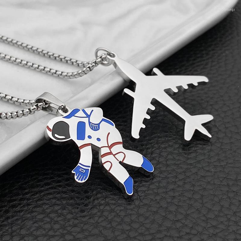 Chains Space Travel Enamel Trend Astronaut Airplane Pendant Necklace Hip-hop Stainless Steel Women Men Lover Spaceman Jewelry Gift
Chains Space Travel Enamel Trend Astronaut Airplane Pendant Necklace Hip-hop Stainless Steel Women Men Lover Spaceman Jewelry Gift