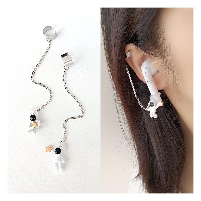 Backs Earrings Astronaut Pendant Earbuds Chain Personality Bluetooth Earphone Anti Loss Wireless Headset Ear Clip 2Pcs Set 
Backs Earrings Astronaut Pendant Earbuds Chain Personality Bluetooth Earphone Anti Loss Wireless Headset Ear Clip 2Pcs Set