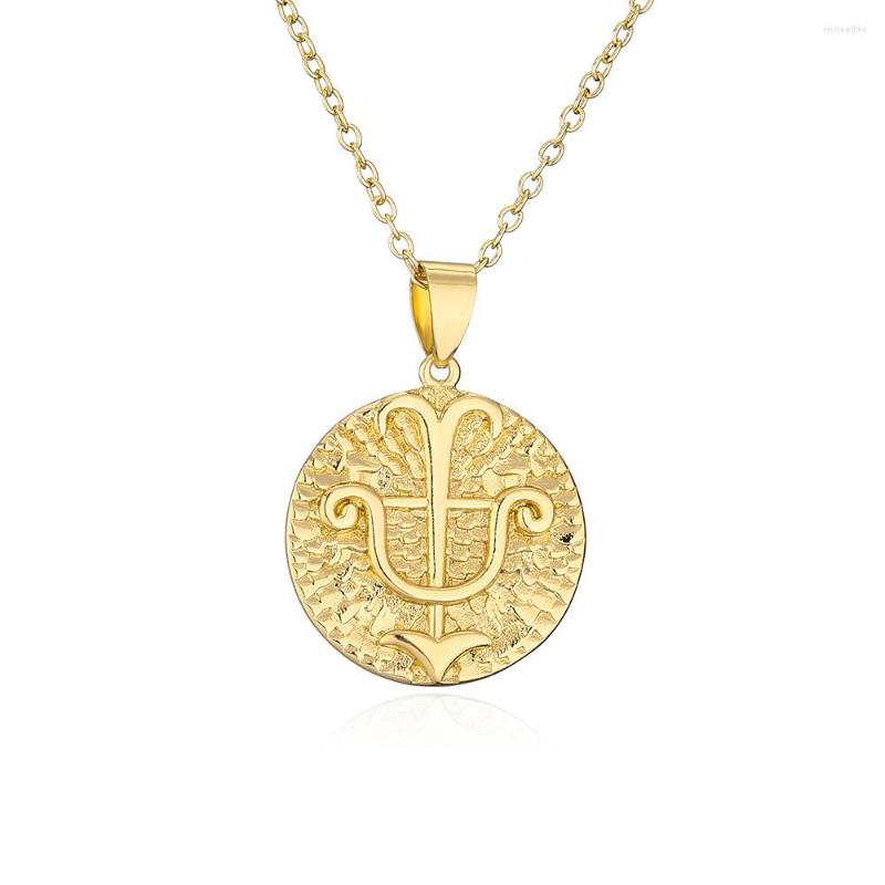 Pendant Necklaces Chain Jewelry Set Gold Coin Size Twelve Constellations Copper Plated Necklace
Pendant Necklaces Chain Jewelry Set Gold Coin Size Twelve Constellations Copper Plated Necklace