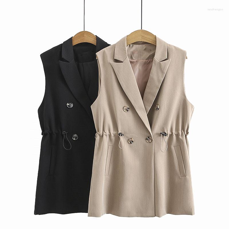 Women's Vests 4XL Large Size Women's Vest Sleeveless Jacket Coat Ladies Outerwear Drawstring Elastic Waist Slim Suit Collar Waistcoat, Black
Women's Vests 4XL Large Size Women's Vest Sleeveless Jacket Coat Ladies Outerwear Drawstring Elastic Waist Slim Suit Collar Waistcoat, Black
