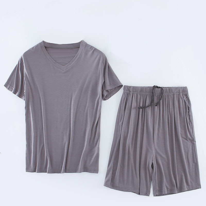 Men's Sleepwear summer pajama sets men weight 140kg 8XL 7XL 6XL 5XL Plus size Sleepwear 230317