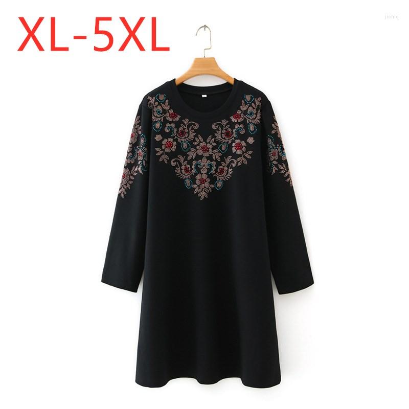 Casual Dresses Ladies Autumn Winter Plus Size Knit Mini Dress For Women Large Long Sleeve Loose Straight Black Diamonds 3XL 4XL 5XL
Casual Dresses Ladies Autumn Winter Plus Size Knit Mini Dress For Women Large Long Sleeve Loose Straight Black Diamonds 3XL 4XL 5XL