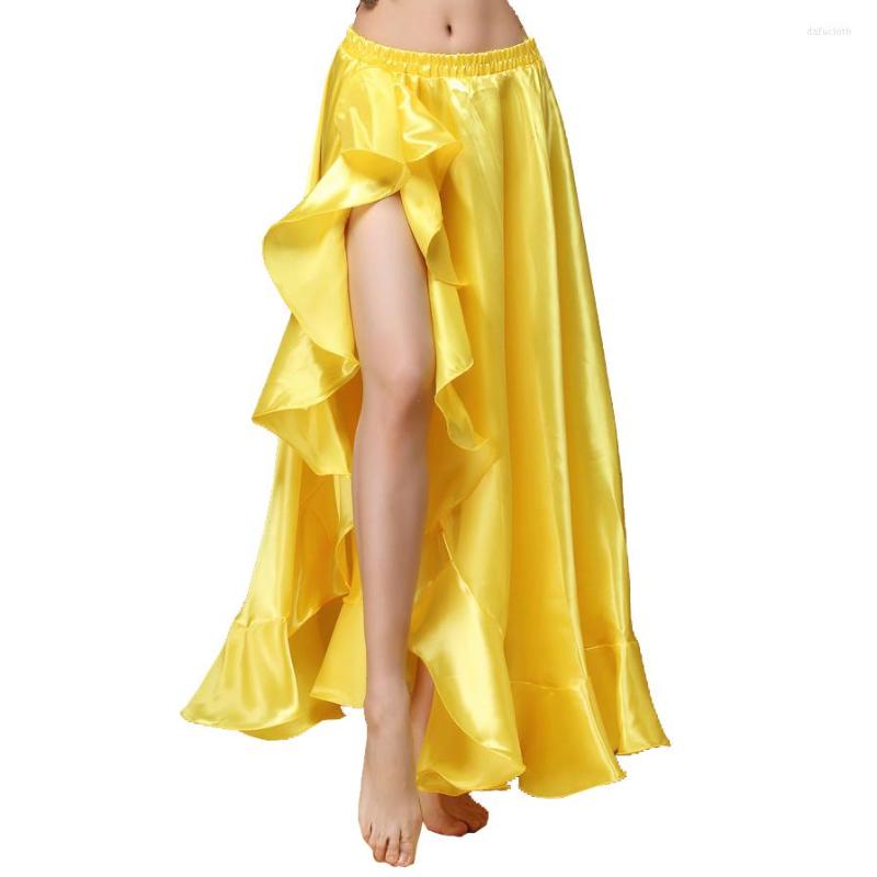 Stage Wear Belly Dance Clothes Full Circle Maxi Skirt Side Split Long Girls Skirts Satin Fabric Ruffle, Sky blue
Stage Wear Belly Dance Clothes Full Circle Maxi Skirt Side Split Long Girls Skirts Satin Fabric Ruffle, Sky blue