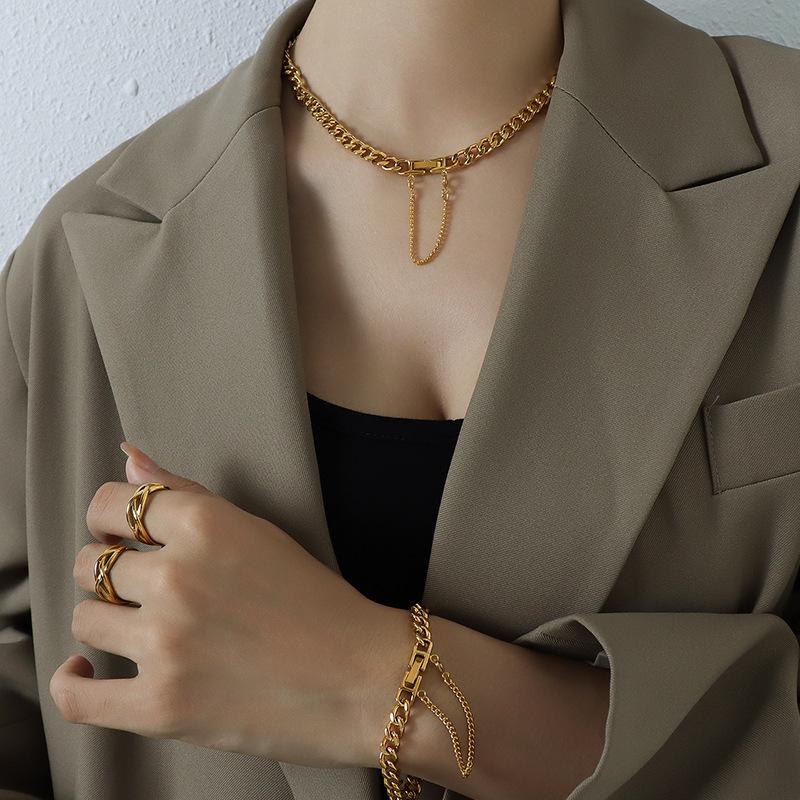 Choker Punk Rock Gold Color Stainless Steel Tassel Chain Necklace For Women Fashion Chockers Necklaces Woman Jewelry 2023 Chokers
Choker Punk Rock Gold Color Stainless Steel Tassel Chain Necklace For Women Fashion Chockers Necklaces Woman Jewelry 2023 Chokers