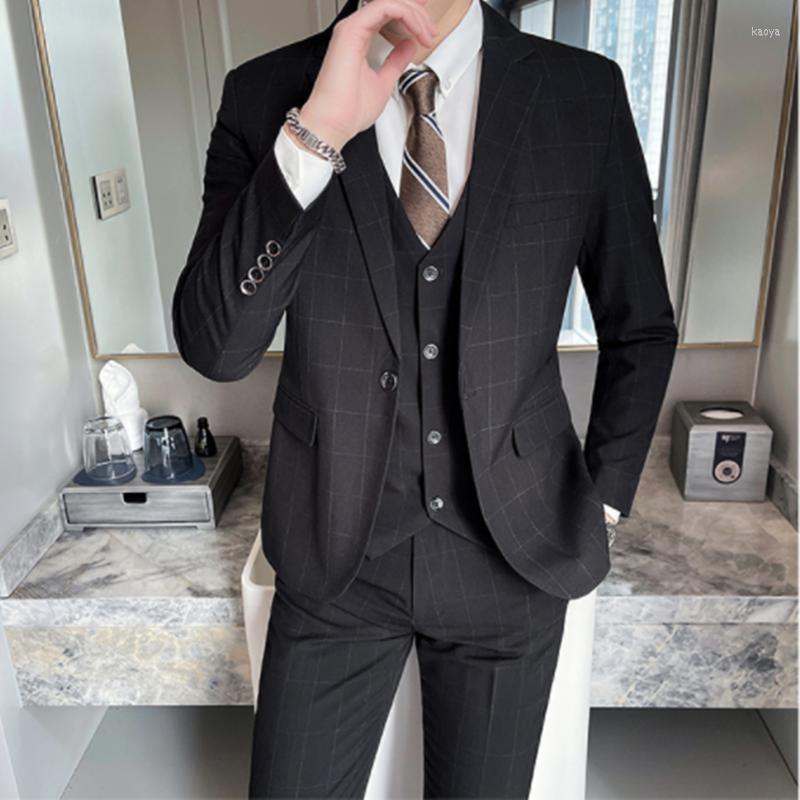 Men's Suits Autumn And Winter Mature Gorgeous Men's Business Casual Plaid Suit 3 Pieces (jacket Vest Trousers) Men Classic Wedding, Black
Men's Suits Autumn And Winter Mature Gorgeous Men's Business Casual Plaid Suit 3 Pieces (jacket Vest Trousers) Men Classic Wedding, Black