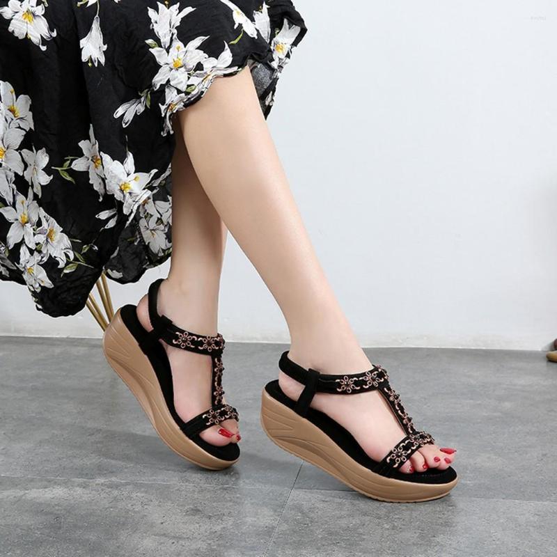Dress Shoes Bohemia Summer Wedge For Women Sandals Crystal Wedges Open Toe High Heels Casual Beach Flops Flip Sandalias Mujer #40, Rd
Dress Shoes Bohemia Summer Wedge For Women Sandals Crystal Wedges Open Toe High Heels Casual Beach Flops Flip Sandalias Mujer #40, Rd