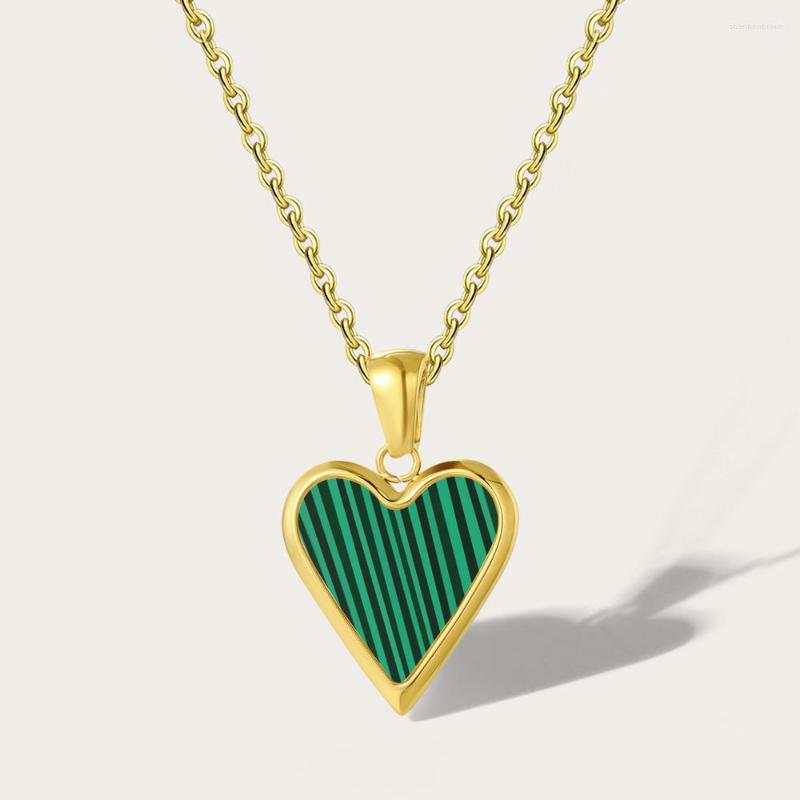 Pendant Necklaces YACHAN Stainless Steel Golden Heart Necklace 2023 Fashion Acrylic Stripes Metal Trendy Jewelry For Woman Gift
Pendant Necklaces YACHAN Stainless Steel Golden Heart Necklace 2023 Fashion Acrylic Stripes Metal Trendy Jewelry For Woman Gift