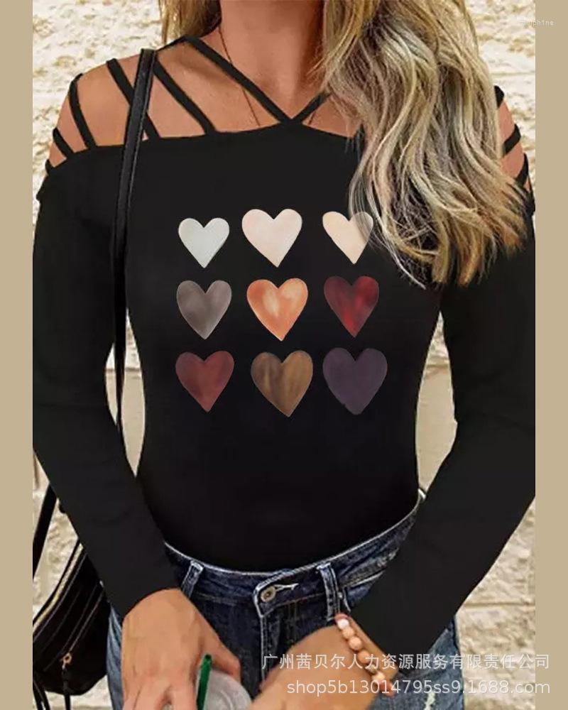 Women' T Shirts Valentine' Day Heart Print Cold Shoulder Top Women Long Sleeve Bandage Fashion Casual Solid Color Blouse Shirt Tops, Black
Women' T Shirts Valentine' Day Heart Print Cold Shoulder Top Women Long Sleeve Bandage Fashion Casual Solid Color Blouse Shirt Tops, Black