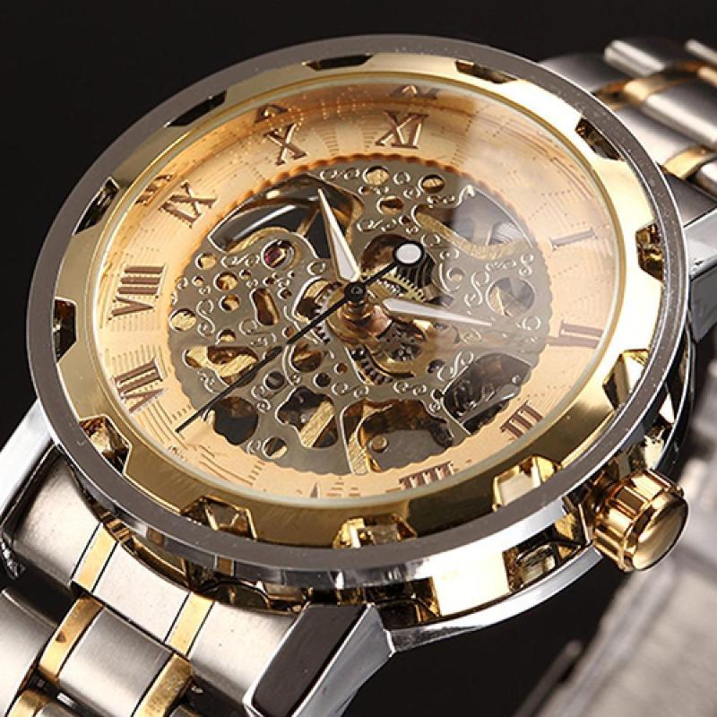 Wristwatches Men Luxury Wrist Watch Mechanical Waterproof Hollow Skeleton Roman Numerals Dial Band Automatic Relogio Masculino, Gunmetal white
Wristwatches Men Luxury Wrist Watch Mechanical Waterproof Hollow Skeleton Roman Numerals Dial Band Automatic Relogio Masculino, Gunmetal white