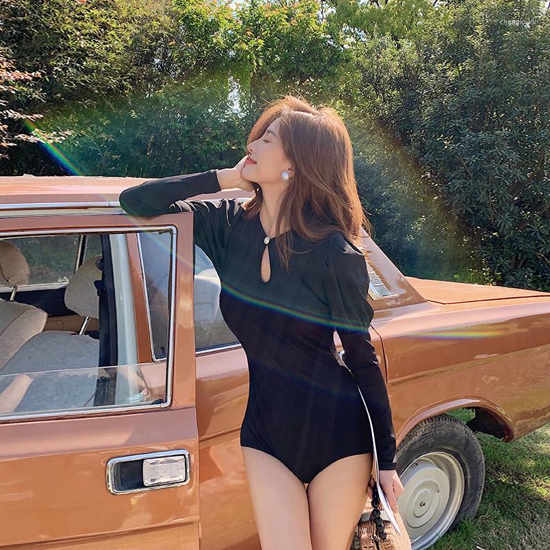 Women's Swimwear 2023 Korean One Piece Swimsuit Close-fitting Slender Sexy Long Sleeve Gather Together Backless Bathing Suit Women, Qianyuer2068
Women's Swimwear 2023 Korean One Piece Swimsuit Close-fitting Slender Sexy Long Sleeve Gather Together Backless Bathing Suit Women, Qianyuer2068