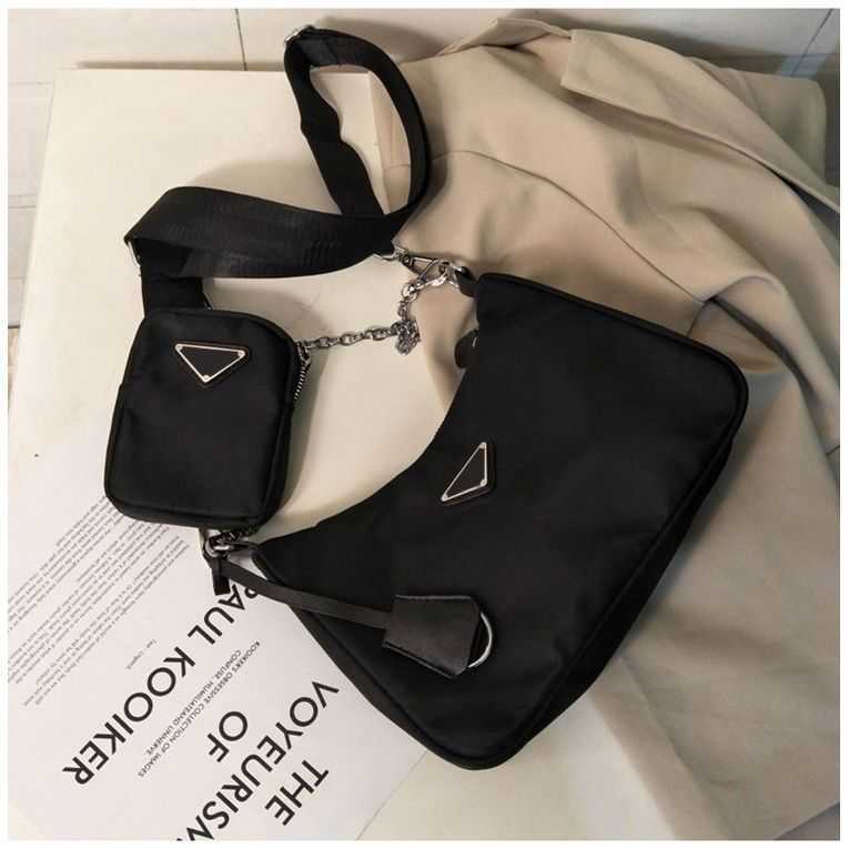 designer bags prad Three in one armpit design women new fashion summer ins chain shoulder diagonal, Black
designer bags prad Three in one armpit design women new fashion summer ins chain shoulder diagonal, Black
