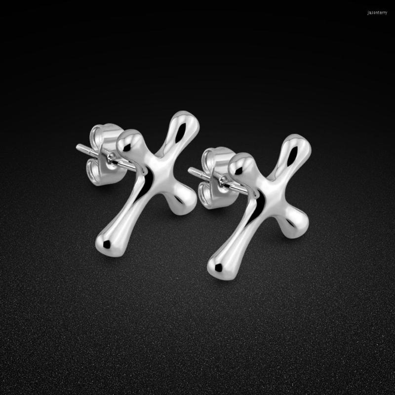 Stud Earrings Original 925 Sterling Silver Women's Classic Glossy Cross Solid Fine Jewelry Birthday Gift 
Stud Earrings Original 925 Sterling Silver Women's Classic Glossy Cross Solid Fine Jewelry Birthday Gift