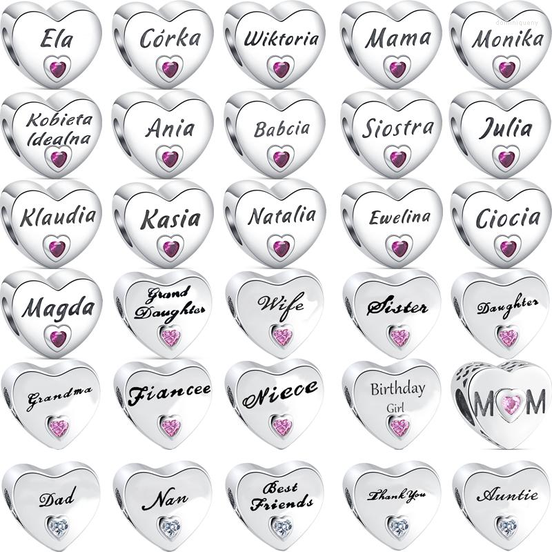 Loose Gemstones 925 Silver Pink White Zircon Mom Dad Wife Auntie Friends Heart Beads Fit Original Charms Bracelet DIY Women Jewelry
Loose Gemstones 925 Silver Pink White Zircon Mom Dad Wife Auntie Friends Heart Beads Fit Original Charms Bracelet DIY Women Jewelry