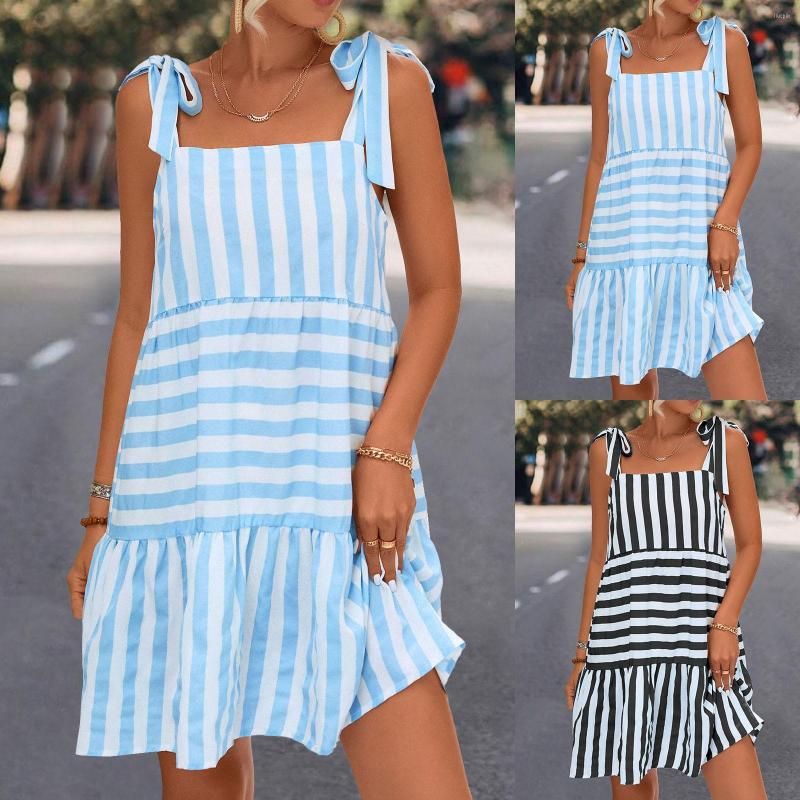 Casual Dresses Women 2023 Spring And Summer Fashion Stripe Print High Waist Temperament Commute Strappy Suspender Dress, Blue
Casual Dresses Women 2023 Spring And Summer Fashion Stripe Print High Waist Temperament Commute Strappy Suspender Dress, Blue