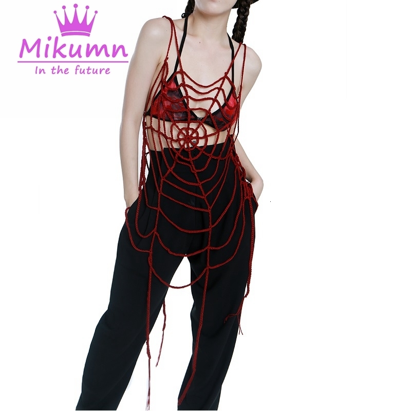 Women's Tanks Camis Mikumn Harajuku Gothic Red Black Spider Web Tassel Hollow Out Long Tank Top Women Girls Chic Streetwear 230317
Women's Tanks Camis Mikumn Harajuku Gothic Red Black Spider Web Tassel Hollow Out Long Tank Top Women Girls Chic Streetwear 230317
