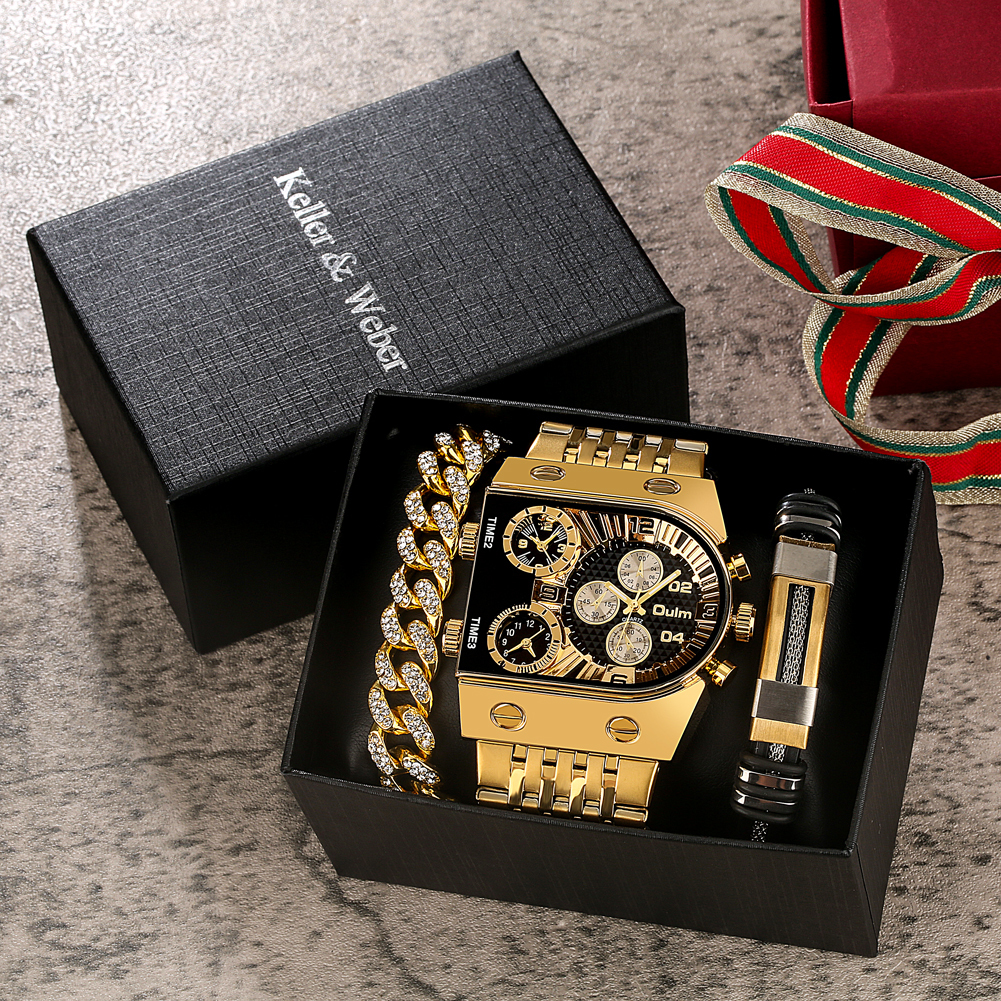 Wristwatches Luxury Gold Watch Men's Full Steel Calendar Big Dial Quartz Wristwatch Bracelets Christmas Gift Set relogio masculino de luxo 230316, Watch gift set f
Wristwatches Luxury Gold Watch Men's Full Steel Calendar Big Dial Quartz Wristwatch Bracelets Christmas Gift Set relogio masculino de luxo 230316, Watch gift set f
