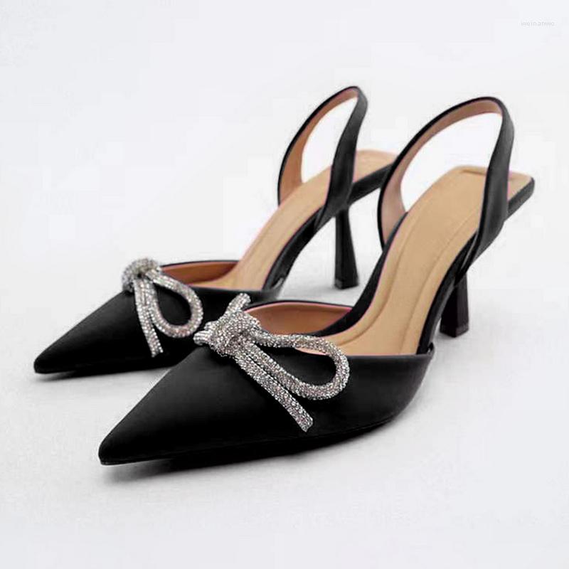 Sandals Sexy Pointed Toe Rhinestone Pumps Women Sandal Crystal Bowknot High Heels Female 2023 Summer Fashion Wedding Shoes Woman, Black2
Sandals Sexy Pointed Toe Rhinestone Pumps Women Sandal Crystal Bowknot High Heels Female 2023 Summer Fashion Wedding Shoes Woman, Black2
