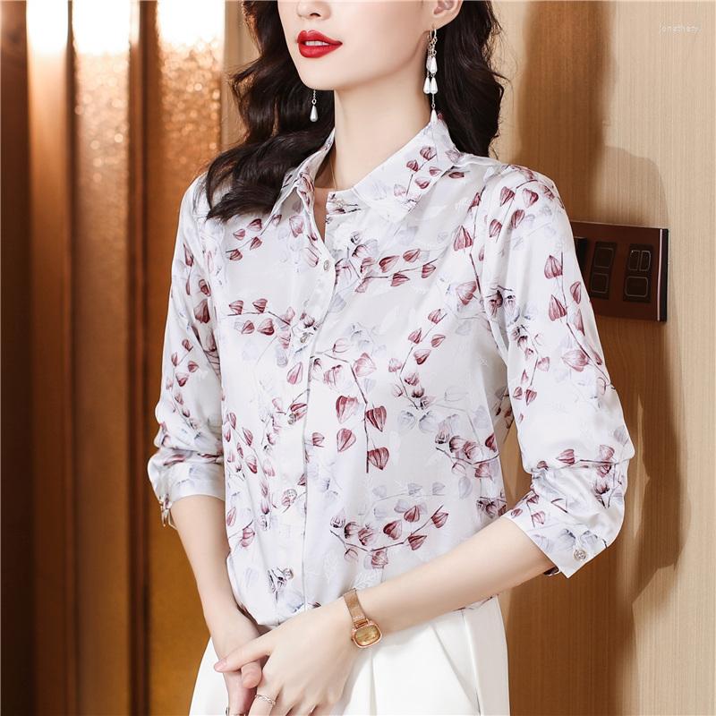 Women' Blouses High Quality Acetate Satin Office Lady Shirt 2023 Autumn Design Women Clothing Printed Korean Fashion Commuter, Beige
Women' Blouses High Quality Acetate Satin Office Lady Shirt 2023 Autumn Design Women Clothing Printed Korean Fashion Commuter, Beige