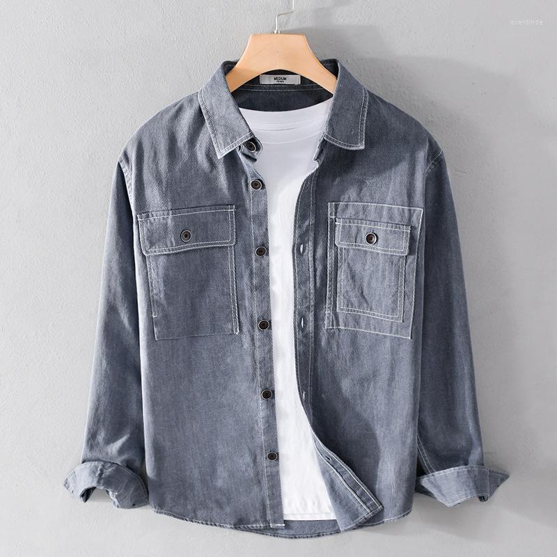 Men's Casual Shirts 2023 Spring Men's Cotton Trend Tooling Shirt Korean Loose Japanese Simple Tops Male Multi-pocket Long-sleeve, Gray
Men's Casual Shirts 2023 Spring Men's Cotton Trend Tooling Shirt Korean Loose Japanese Simple Tops Male Multi-pocket Long-sleeve, Gray