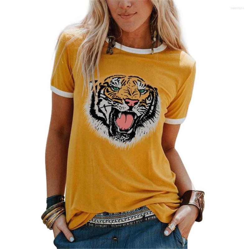 Women' T Shirts Animal Tiger Shirt Women Yellow Short Sleeve Summer Graphic Tees White Patchwork Basic T-Shirt Tops Female Vintage Clothes, Black
Women' T Shirts Animal Tiger Shirt Women Yellow Short Sleeve Summer Graphic Tees White Patchwork Basic T-Shirt Tops Female Vintage Clothes, Black