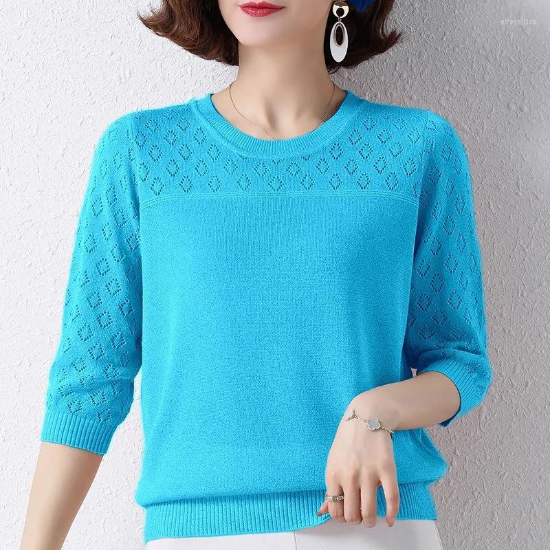 Women's Sweaters Hollow Out Ice Silk Summer Coat Three Quarter Sleeves Pullover Crew Neck Knitted Female Top Loose Fashion, Orange
Women's Sweaters Hollow Out Ice Silk Summer Coat Three Quarter Sleeves Pullover Crew Neck Knitted Female Top Loose Fashion, Orange